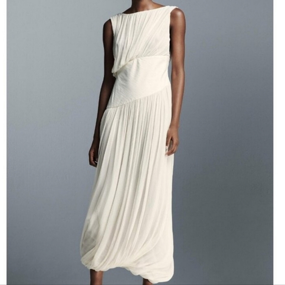 ZARA * MIDI DRESS SIZE S and L Cream